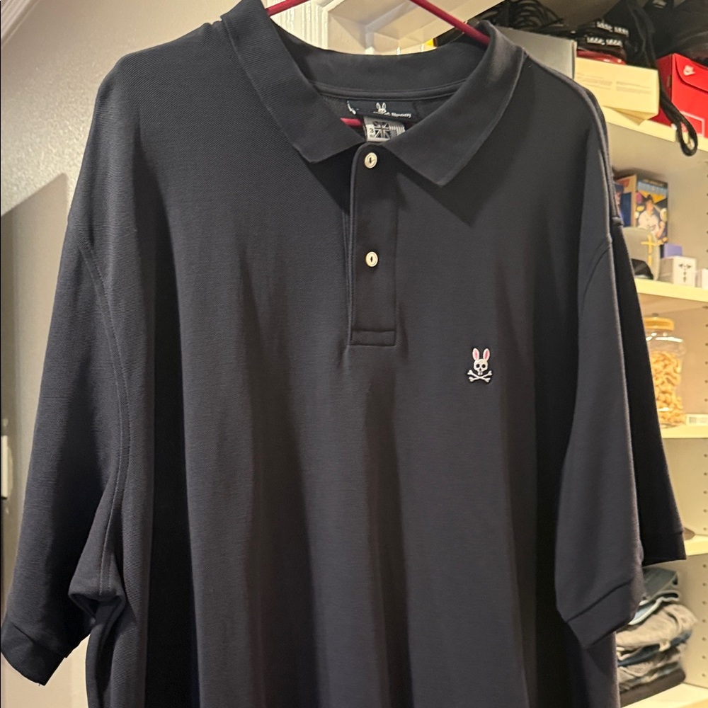 Psycho Bunny Navy Polo Shirt with Iconic Logo
